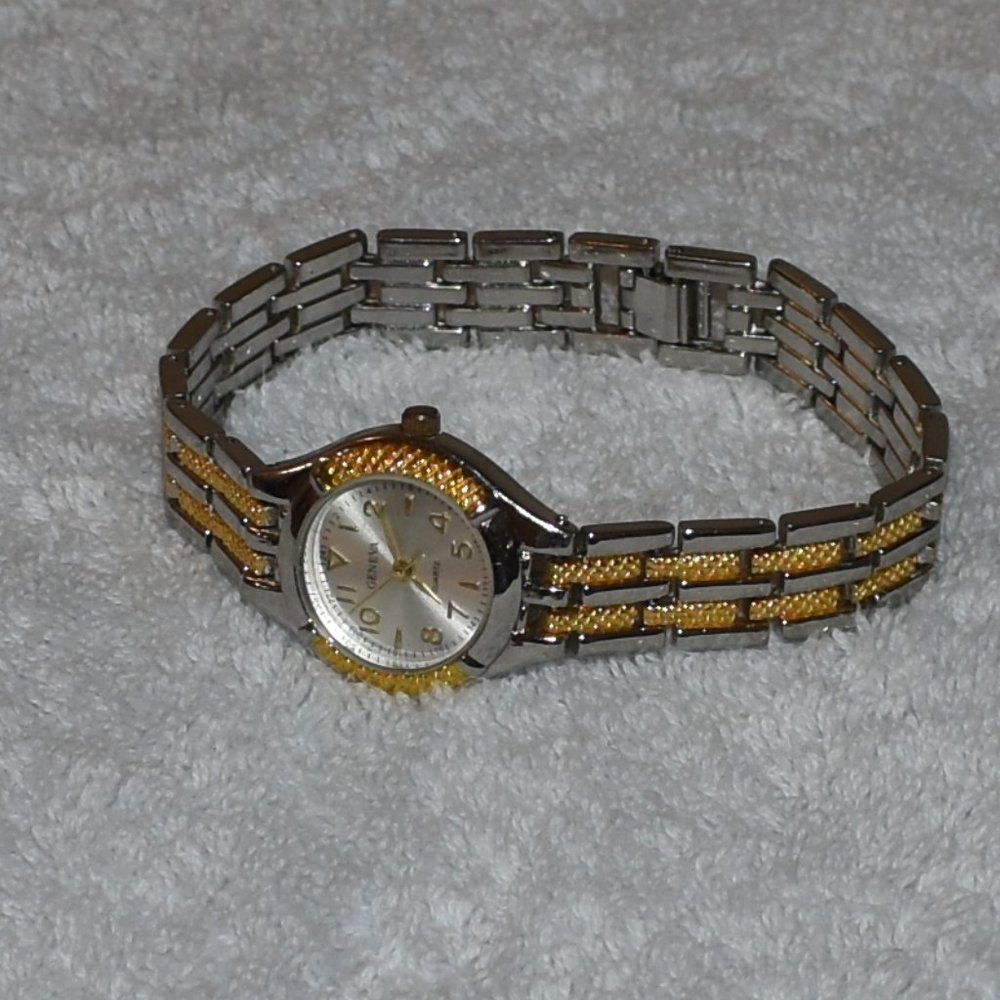 Geneva Two Tone Quartz Watch